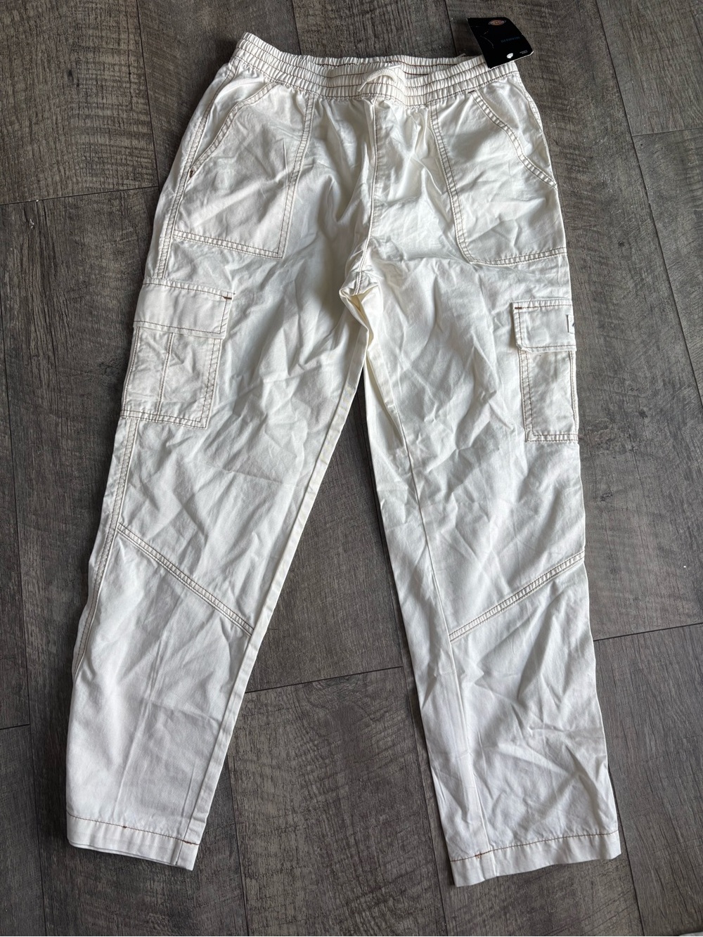 Dickies Women's White Cargo Jogger Pants